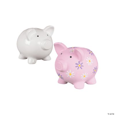 Ceramic Paint Your Own Piggy Banks Oriental Trading Discontinued