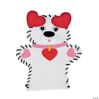 Valentine “Puppy Luv” Lacing Puppet Craft Kit