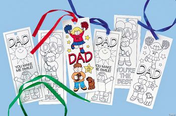 Color Your Own! Dad Bookmarks