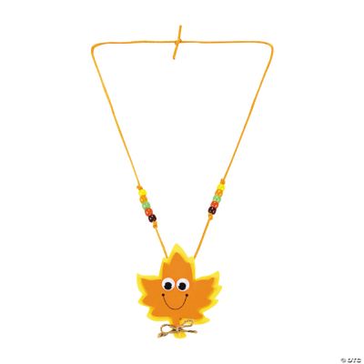 Foam Smile Face Leaf Necklace Craft Kit