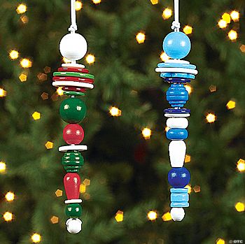 Wooden Bead Icicle Ornament Craft Kit