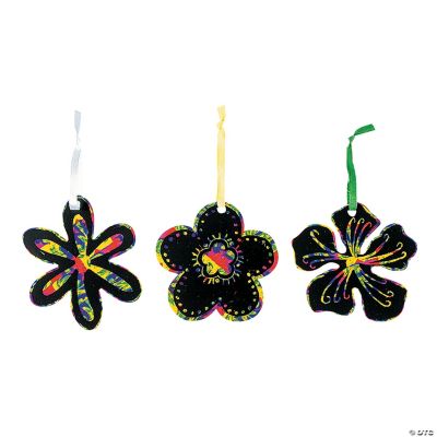 Magic Color Scratch Flower Ornaments