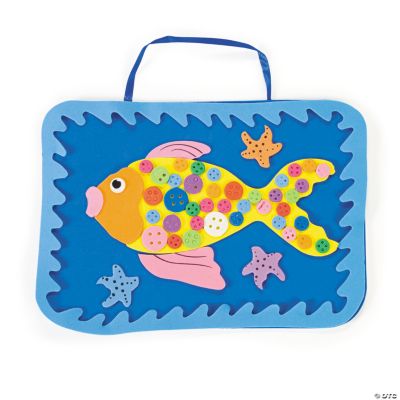 Rainbow Button Fish Wall Hanging Craft Kit