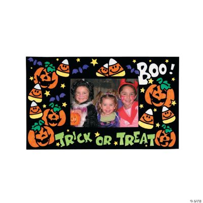 Color Your Own Fuzzy Halloween Photo Frame Magnets
