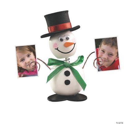 Wooden Snowman Bobblehead Photo Holder Craft Kit