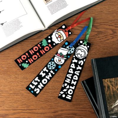 Color Your Own Fuzzy Holiday Bookmarks