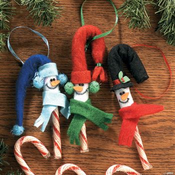 Snowman Candy Cane Cover Craft Kit