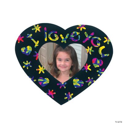 Magic Color Scratch Heart-Shaped Photo Frame Magnets