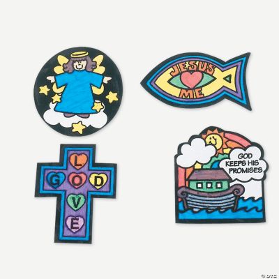 Color Your Own Religious Fuzzy Magnets