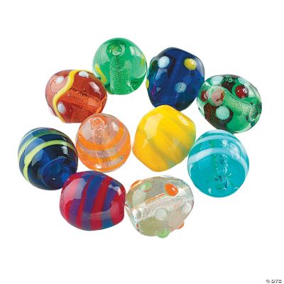 Glass Easter Egg Beads - 1/2