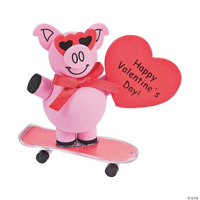 Skateboarding Valentine Pig Craft Kit