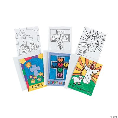 Color Your Own Easter Inspirational Cards