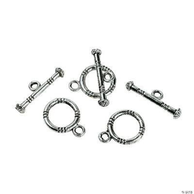Silvertone Toggle Clasps