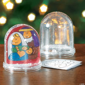 Color Your Own! Nativity Snow Globes