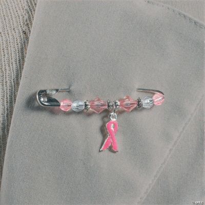 Beaded Pink Ribbon Charm Pin Craft Kit