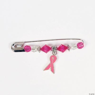 Beaded Pink Ribbon Charm Pin Craft Kit