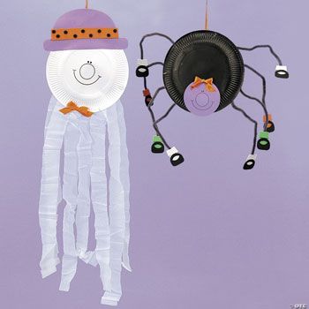 Paper Plate Ghost And Spider Craft Kit