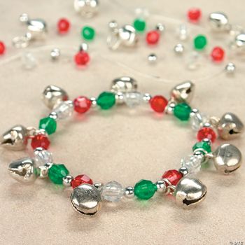 Beaded Jingle Bell Charm Bracelet Craft Kit