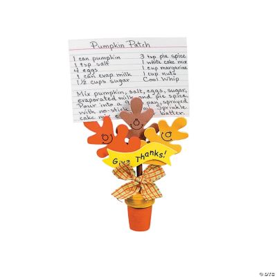 Wooden Flowerpot “Give Thanks!” Recipe Holder Craft Kit
