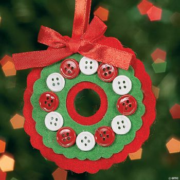 Button Wreath Ornament Craft Kit