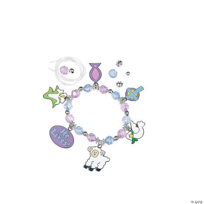 Beaded Easter Inspirational Charm Bracelet Craft Kit