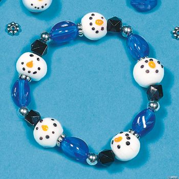 Beaded Snowman Bracelet Craft Kit