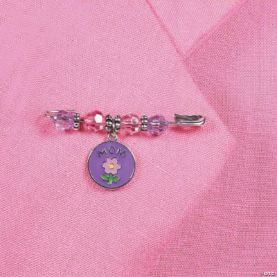 “Mom” Beaded Charm Pin Craft Kit