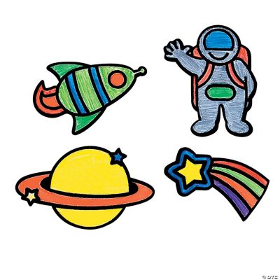 12 Color Your Own Space Fuzzy Magnets