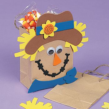 Foam Scarecrow Paper Gift Bag Craft Kit