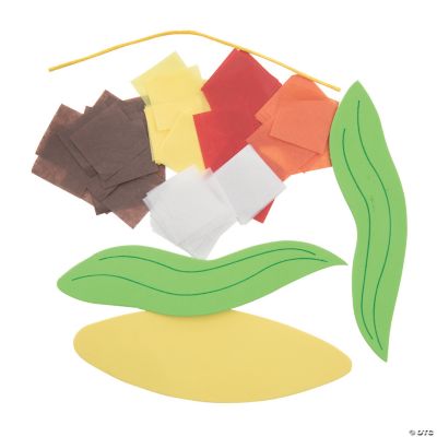 Foam & Crinkle Tissue Paper Indian Corn Craft Kit Oriental Trading