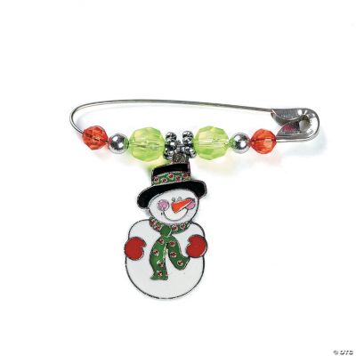 Beaded Snowman Charm Pin Craft Kit