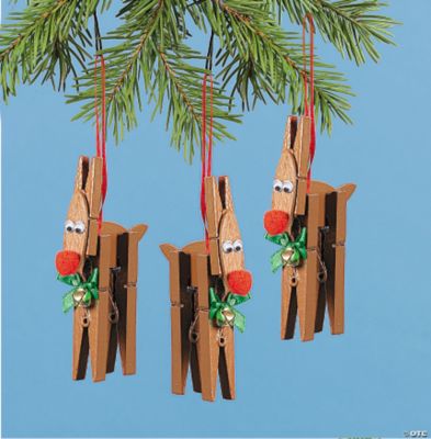 Reindeer Clothespin Ornament Craft Kit