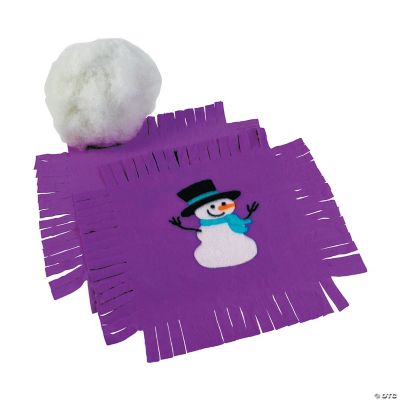 Fleece Snowman Tied Pillow Craft Kit Oriental Trading