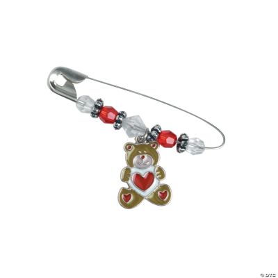 Beaded Valentine Bear Charm Pin Craft Kit