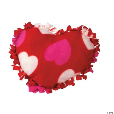 Fleece Valentine Heart Tied Pillow Craft Kit