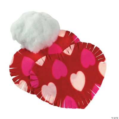 Fleece Valentine Heart Tied Pillow Craft Kit Oriental Trading