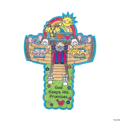 Color Your Own Noah's Ark Crosses