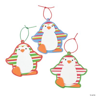 Christmas Striped Penguin Ornament Craft Kit