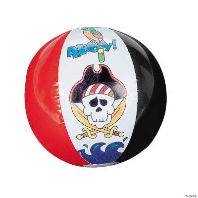 Inflatable Color Your Own Pirate Beach Balls