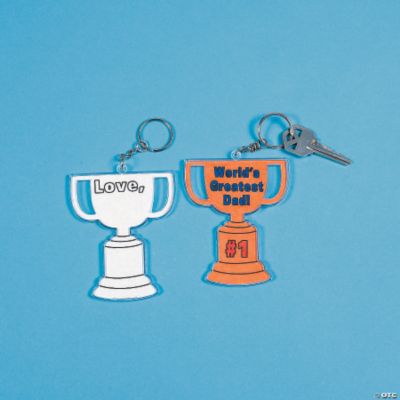 “World's Greatest Dad!” Trophy Key Chains