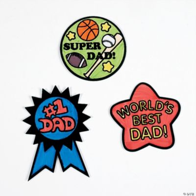 Color Your Own Dad Fuzzy Magnets
