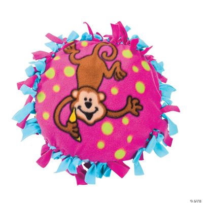 Fleece Monkey Tied Pillow Craft Kit