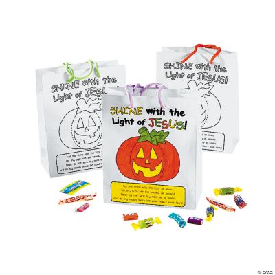 Color Your Own Christian Pumpkin Gift Bags