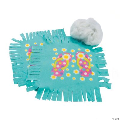 Fleece Flip Flop Tied Pillow Craft Kit Oriental Trading