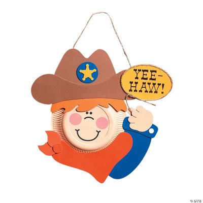 kits cowboy kit paper  craft plate plate kit 48 craft in craft  paper 5258  paper cowboy plate