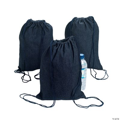 Denim Drawstring Backpacks