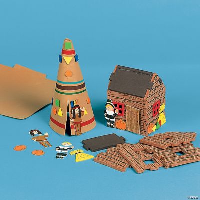 Teepee And Pilgrim Cabin Craft Kit