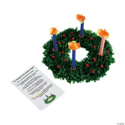 Tissue Paper Advent Wreath Craft Kit Oriental Trading