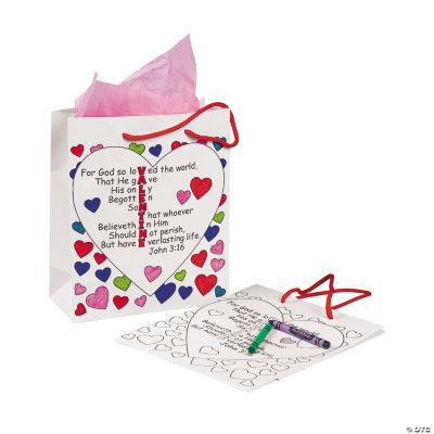 Color Your Own “John 3:16” Gift Bags