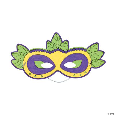 Color Your Own Mardi Gras Masks